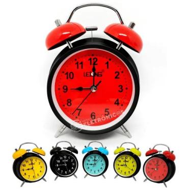 Imagem de Relógio De Mesa Despertador Mecânico Som Gradimente Acordar LE8103 - L