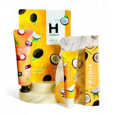 Imagem de Kit Máscara e hidratante Labial Coco, Creme Mãos Mangostim - Welcos