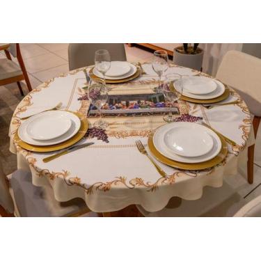Imagem de Toalha de Mesa Redonda 1,40cm - Cachimere Decor, Santa Ceia