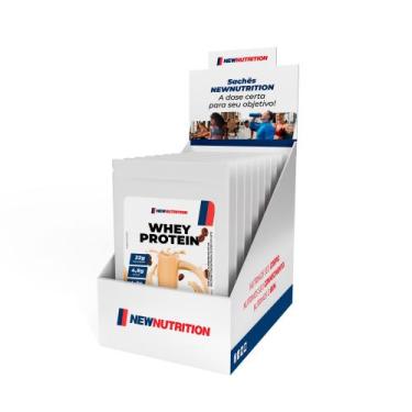 Imagem de Display com 10 Sachês Whey Protein Concentrado 30g Doce de Leite com C