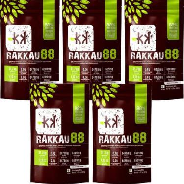 Imagem de Kit 5 Rakkau 88 Cacau Rakkau 907g - Vegano - Proteína Arroz