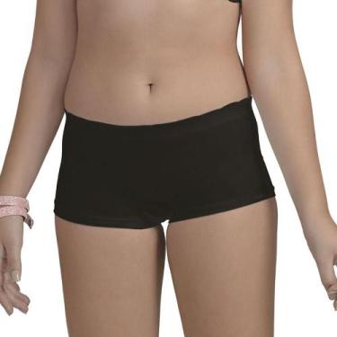 Imagem de Calcinha Boxer DeMillus 50030 Infantil, U (10-14 anos), Preto