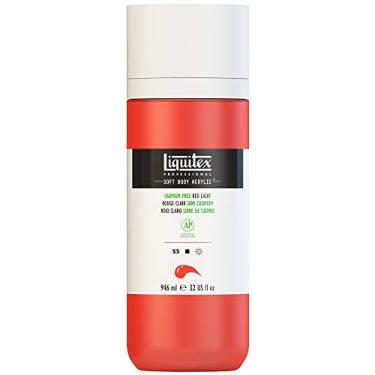 Imagem de Liquitex Tinta acrílica de corpo macio profissional, frasco de 946 ml, luz vermelha sem cádmio