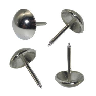 Imagem de Maozaa Tachinhas de estofamento, pregos de móveis para estofados decorativos, 300 peças de tachas de estofamento de 7/16 polegadas para sofá de móveis, tachas decorativas prata