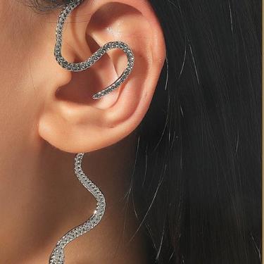 Imagem de Brinco Festa Feminino Delicado Pérola Ear Cuff Cobra 1 Un - anjo da ma