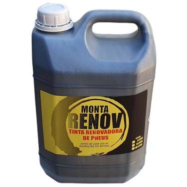 Imagem de Pasta Tinta Automotiva Renovadora Para Pneus Balde 5 Litros Monta