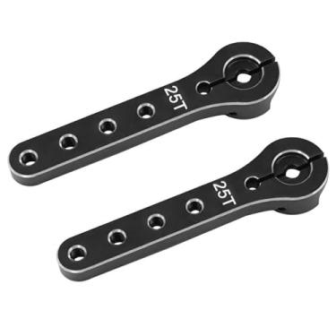 Imagem de 2pcs Servo Horn 56mm Metal 25T Metal Servo Arm Extension Servo Horn for 30-100CC Balsa Airplanes 1/10 RC Crawler Car Boat Futaba HSP Wltoys Axial SCX10 Parts