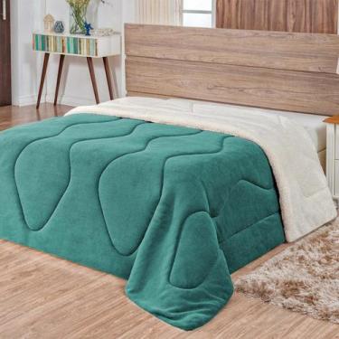 Imagem de Coberdrom Casal Queen Size Pele de Carneiro Sherpa Edredom com Mantinh