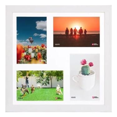 Imagem de Painel Para 4 Fotos 10x15 POP - Minha Moldura, Branco