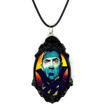 Imagem de Incrivel colar com pingente arte dracula bela lugosi resinado - RELIKA