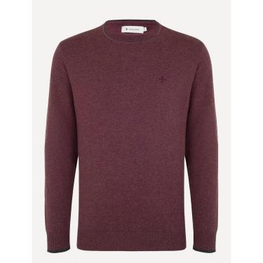 Imagem de Tricot Dudalina Masculino Textura Melange Rolete Bordô Mescla-Masculino