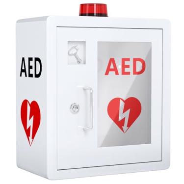 Imagem de NLShan Gabinete Aed Se Adapta A Todas As Ciências Cardíacas, Zoll, Desfibrilador Aed, Desfibrilador Physio-Control Aed Armário de Armazenamento Montado Na Parede para Emergências Em Casa, Escritório E