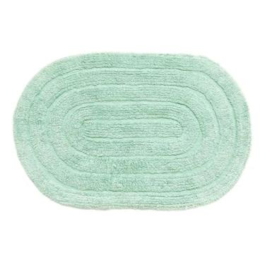 Imagem de Tapete para Banheiro Oval Allegro Verde 40x60cm Kapazi – Confortável e Antiderrapante