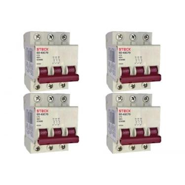 Imagem de Kit C/4 - Disjuntor Steck ''Din'' Tripolar 70A. C
