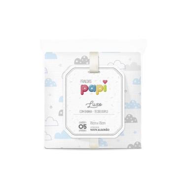 Imagem de Fralda de Pano Com Bainha Tecido Duplo Luxo 100% Algodão 5 Un - Papi, 