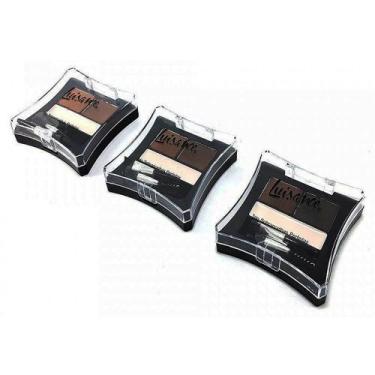 Imagem de Trio Sombra Para Sobrancelha Perfeitas Luisance Maquiagem e 2 Pinceis 