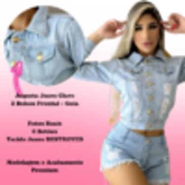 Imagem de Jaqueta Jeans Feminina com Detalhes de Franjas - Um Visual Boho-Chic q