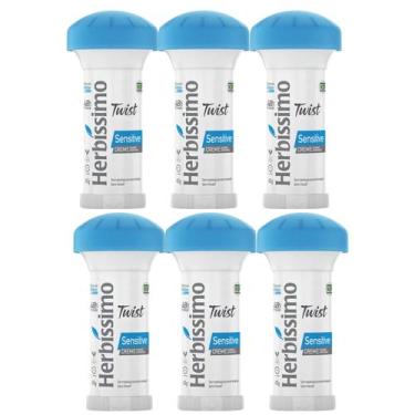 Imagem de Kit 6 Desodorante Twist Sensitive Herbíssimo 45G - Dana - Dana Cosméti