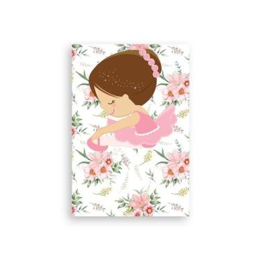 Imagem de Painel De Festa Vertical 1,50 x 2,20 - Bailarina Rosa Floral Alongando