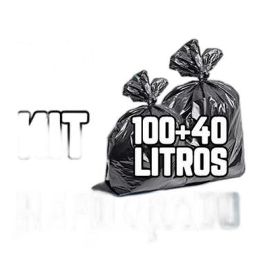 Imagem de Kit Saco De Lixo 100un 100l E 100un 40l Preto Reforçado - HIGIPACK