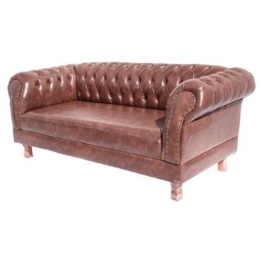 Imagem de Sofá Namoradeira 2 Lugares Chesterfield Duque Capitonê - Suede Preto /