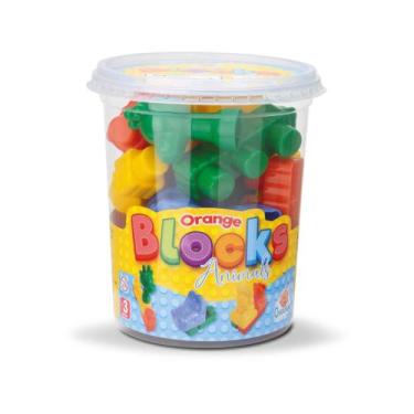 Imagem de Blocks animals pote 0916 - ORANGE TOYS