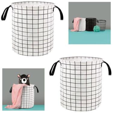 Imagem de Kit 2 Cestos Organizador Roupas Brinquedos 40l Saco Tecido Dobrável Gr