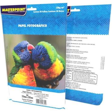 Imagem de Papel Fotográfico INKJET A4 GLOSSY 150G Pacote com 50 Folhas - Masterp