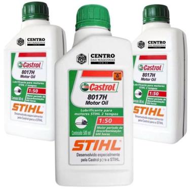 Imagem de KIT Com 3 Unidades de Óleo 2 Tempos Castrol Stihl 8017H 500ml Alta Lub