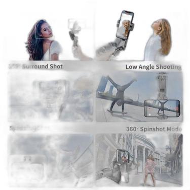 Imagem de Bastão Estabilizador Pau Selfie Gimbal Q18: App Flash