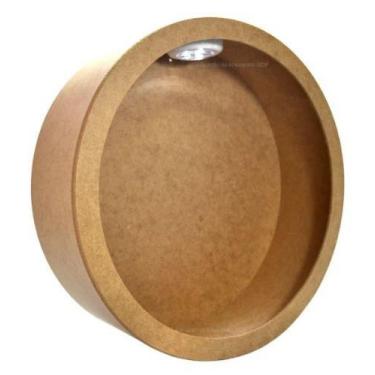 Imagem de Kit 2 Nichos Redondos com Led 37x12 Mdf Madeira - ATACADÃO DO ARTESANA