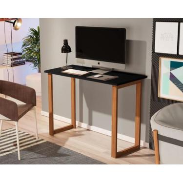 Imagem de Mesa office estudo estilo moderno 76 cm -pés de madeira - MOVEIS DECOR