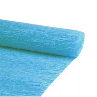 Imagem de 10 Rolinhos Papel Crepom Comum 48x200cm Papel Escolar Artesanato Decor