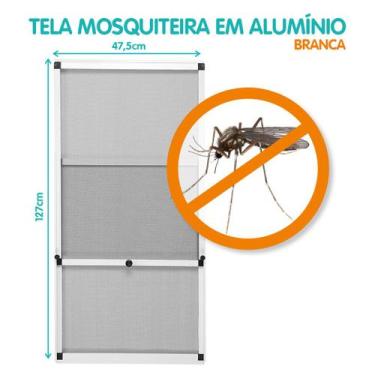 Imagem de Tela Mosquiteira em AlumíniO Altura Regulável de 68 a 127cm e Largura 