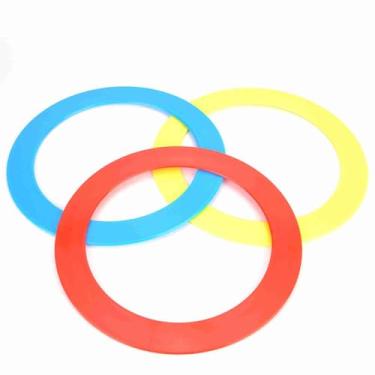 Imagem de Malabarismo Acrobacias Jogando Anel Pulseira Adereços Mão Palhaço Brinquedo Azul Vermelho Amarelo para Entretenimento Ao Ar Livre