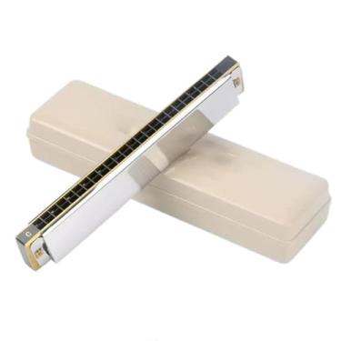 Imagem de Para Iniciantes harmônica Tremolo Oitava Gaita Chave De C 24 Furos Profissional Tremolo Boca Órgão Para Adultos Profissionais(Octave)