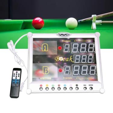 Imagem de Placar EletrôNico Multifuncional, Placar EletrôNico De Snoker,PontuaçãO Precisa: 0-199, Placar De Mesa Com Display Digital Led Com Controle Remoto Para Contagem Interna
