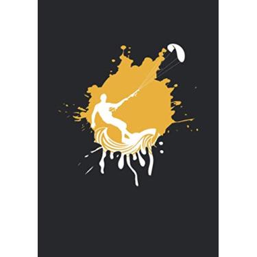 Imagem de Notizbuch A5 dotted, gepunktet, punktiert mit Softcover Design: Cool Kitesurfing, schönes Wassersport Kitesurf Kite: 120 dotted (Punktgitter) DIN A5 Seiten