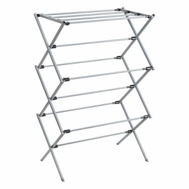 Imagem de VARAL DE CHAO SECADOR DE ROUPAS DOBRAVEL TELESCOPICO VERTICAL EXTENSIVEL COM 11 GRADES PORTATIL