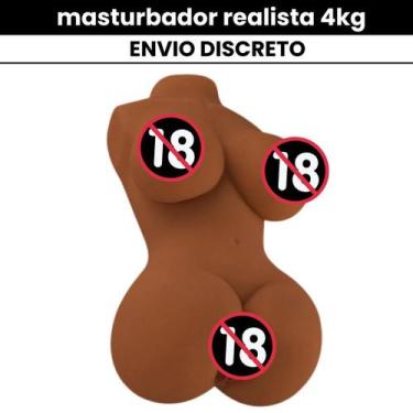 Imagem de Bumbum Corpo Empinado de Mulher Realista 3D Para Homens Brinquedo Bone
