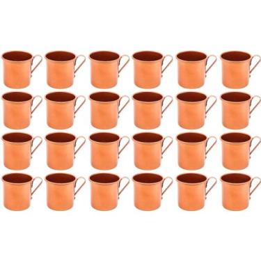 Imagem de 24 Caneca Aluminio Moscou Mule 350ml Drink Festa Cor Cobre - Terramada