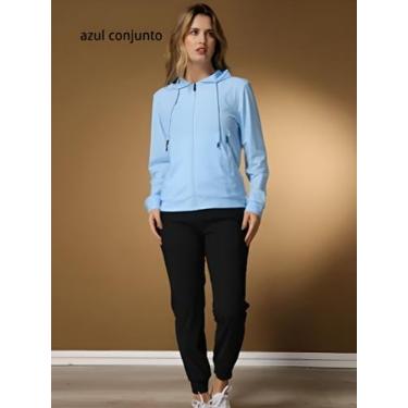 Imagem de Conjunto Corta Vento Tectel Feminino - Gazo, Azul claro, P