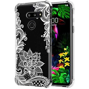 Imagem de Sidande Capa protetora para LG G8 ThinQ (2019), à prova de choque, floral, macia, flexível, TPU, fina, protetora para LG G8 ThinQ (2019) (Mandala)