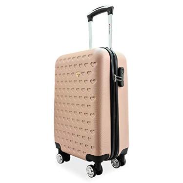 Imagem de Mala de Bordo de Viagem ABS 4 Rodas Bagagem de Mão até 10kg (C1MB Rose Gold 2)