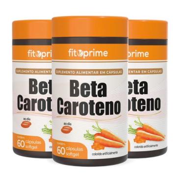 Imagem de Kit 3 Beta Caroteno 400mg 60 Cápsulas Fitoprime