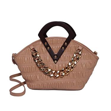 Imagem de Bolsas Tote Bag Grandes para Mulheres Bolsa Transversal de Couro Luxo para Senhoras(Khaki)