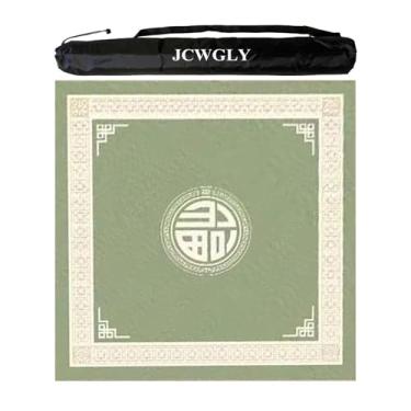 Imagem de Tapete De Mahjong Quadrado Grosso Para Mesas, Tapete De Jogo Antiderrapante E Com Redução De Ruído, Capa De Mesa Multiuso Para Jogos De Tabuleiro E Peças De Pôquer Mah Jong(Cyan,70 cm/27.55 in)