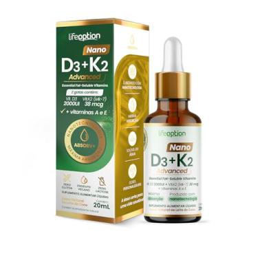 Imagem de Nano D3+K2 Advanced | Suplemento Sublingual com Vitamina D3, K2, A e E | Absorção 10x mais eficiente