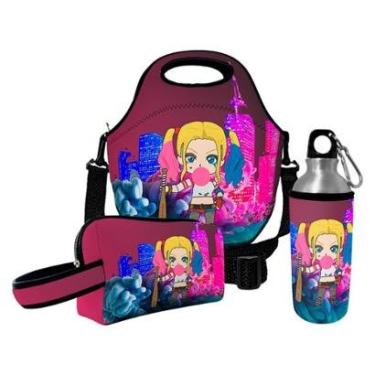 Imagem de Kit Escolar Infantil Lancheira Térmica + Necessaire Plus + Squeeze de Alumínio – ISOPRENE – Me-Unissex