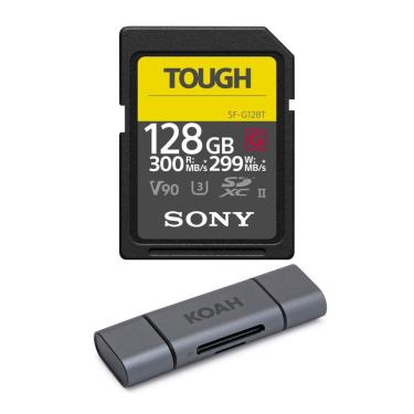 Imagem de Cartão SD Sony 128GB UHS-II Tough G-Series com pacote de leitor de cartão